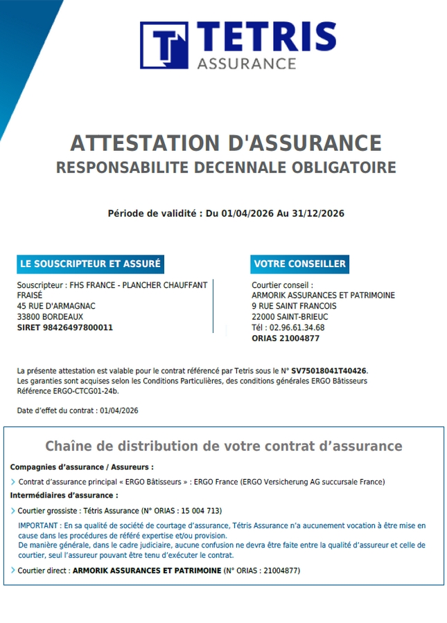 Assurance Garantie Décénale